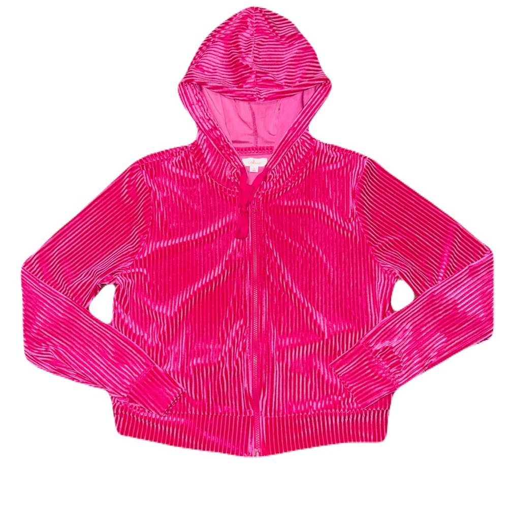 Colsie Bright Pink Women’s hoodie ribbed fabric feel